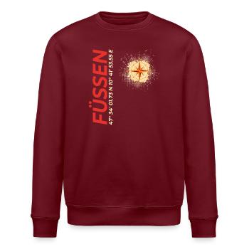 Füssen - Stanley/Stella Unisex Bio-Sweatshirt ROLLER - Burgunderrot - Vorne - Nik (191cm)
