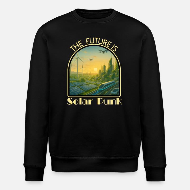 Solar_Punk2 - Stanley/Stella Unisex Bio-Sweatshirt ROLLER - Schwarz