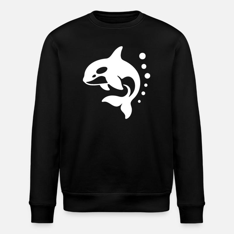 Dynamische Delfinkunst für Active Wear - Stanley/Stella Unisex Bio-Sweatshirt ROLLER - Schwarz