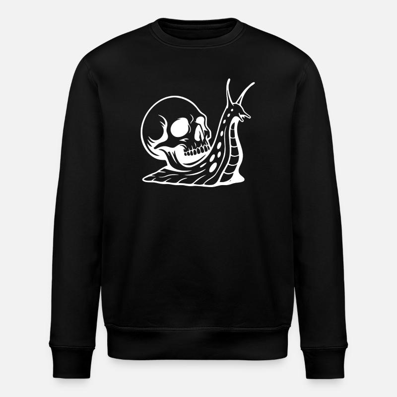 Gothic Totenschädel mit Schlangen-Design - Stanley/Stella Unisex Bio-Sweatshirt ROLLER - Schwarz