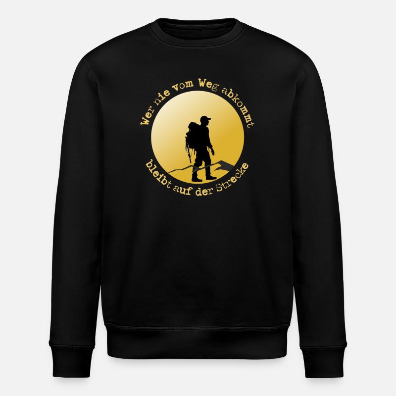 Wanderer auf der Straße - Stanley/Stella Unisex Bio-Sweatshirt ROLLER - Schwarz