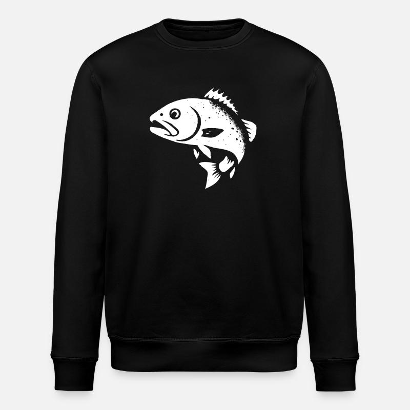 Zander and perch - Stanley/Stella ROLLER Unisex Organic Sweatshirt - black