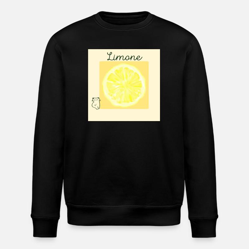 Lemon Cat - Stanley/Stella ROLLER Unisex Organic Sweatshirt - black