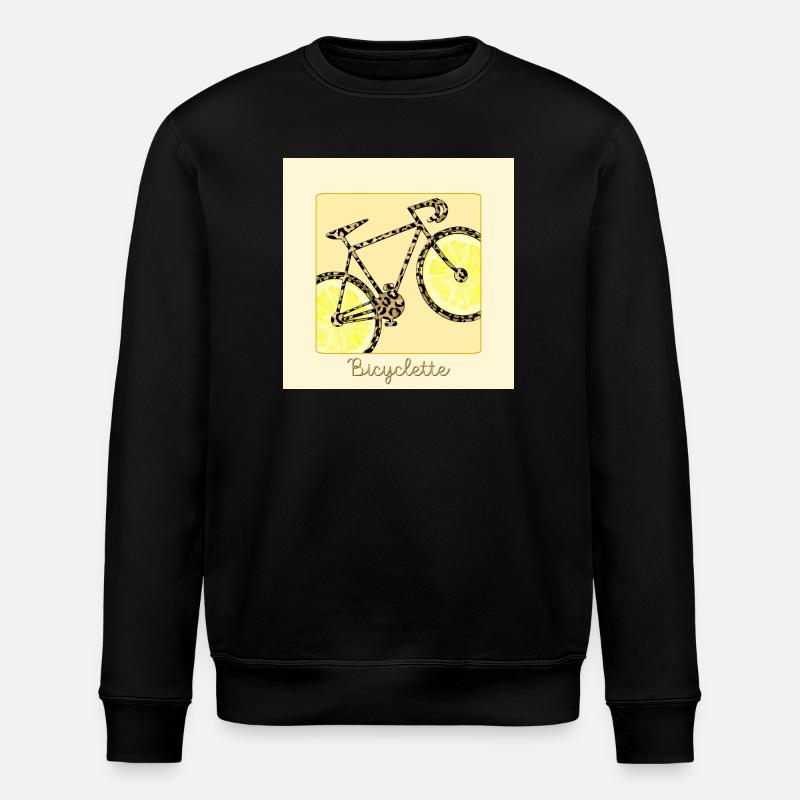 Bicycle Cycling Bicycle Lemon - Stanley/Stella ROLLER Unisex Organic Sweatshirt - black