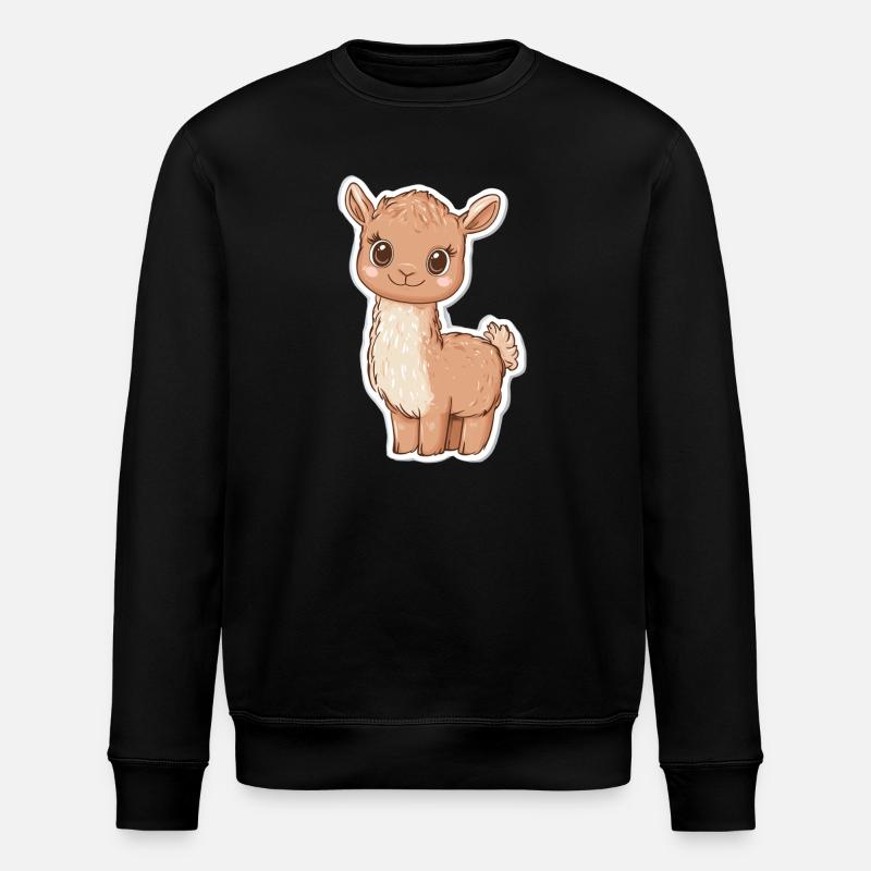 Llama Alpaca Llama Animal Gift - Stanley/Stella ROLLER Unisex Organic Sweatshirt - black