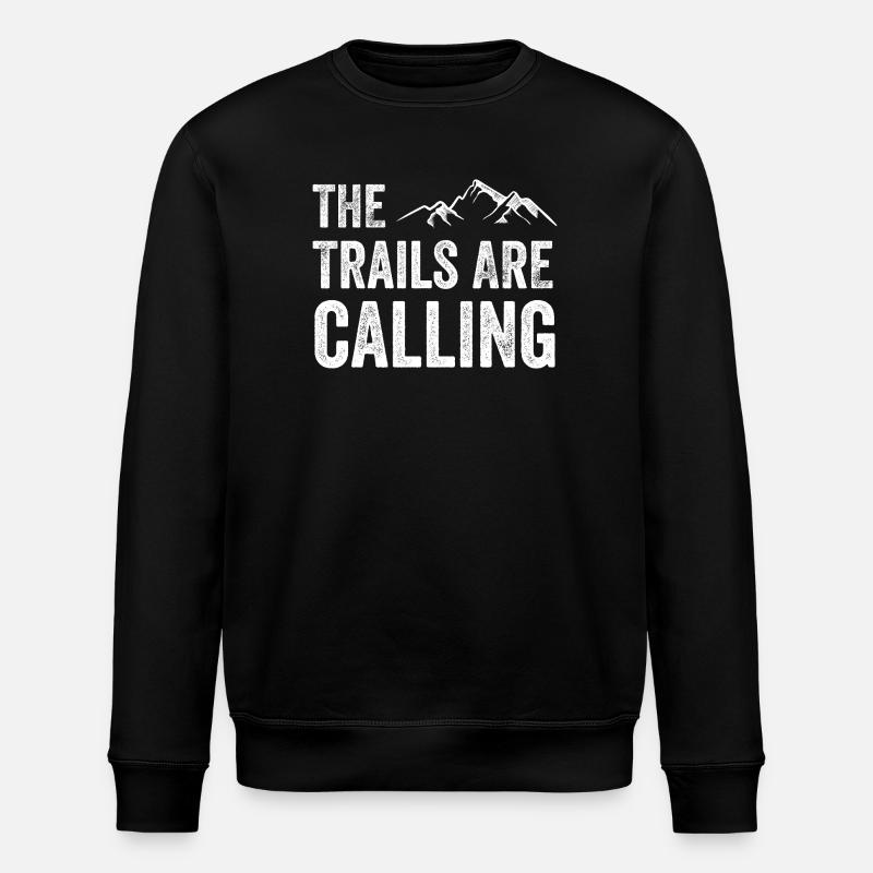 The Trails Are Calling - Stanley/Stella ROLLER Unisex Organic Sweatshirt - black