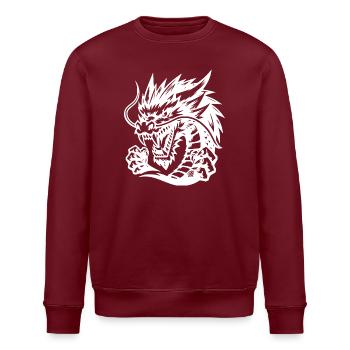 Eternal Dragon Tattoo Design - Stanley/Stella ROLLER Unisex Organic Sweatshirt - burgundy - Front - Nik (191cm)