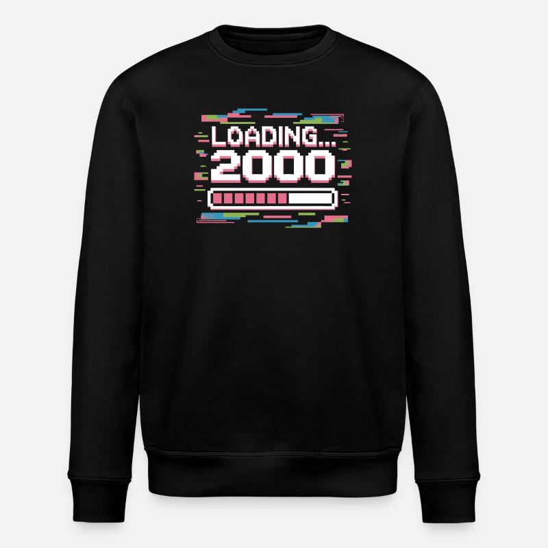 Pixel Retro Design Loading 2000 - Stanley/Stella Unisex Bio-Sweatshirt ROLLER - Schwarz