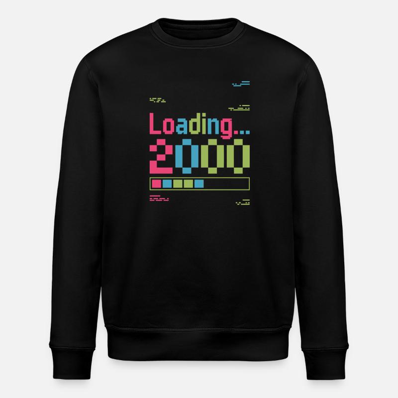 Pixel Retro Design Loading 2000 - Stanley/Stella Unisex Bio-Sweatshirt ROLLER - Schwarz