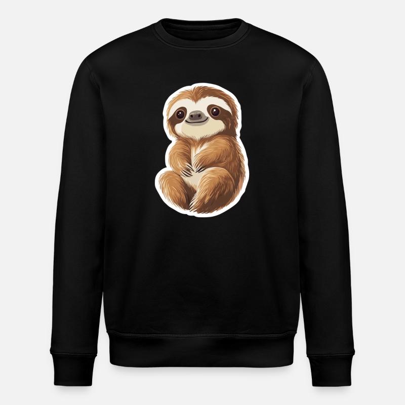 Sloth - Stanley/Stella ROLLER Unisex Organic Sweatshirt - black