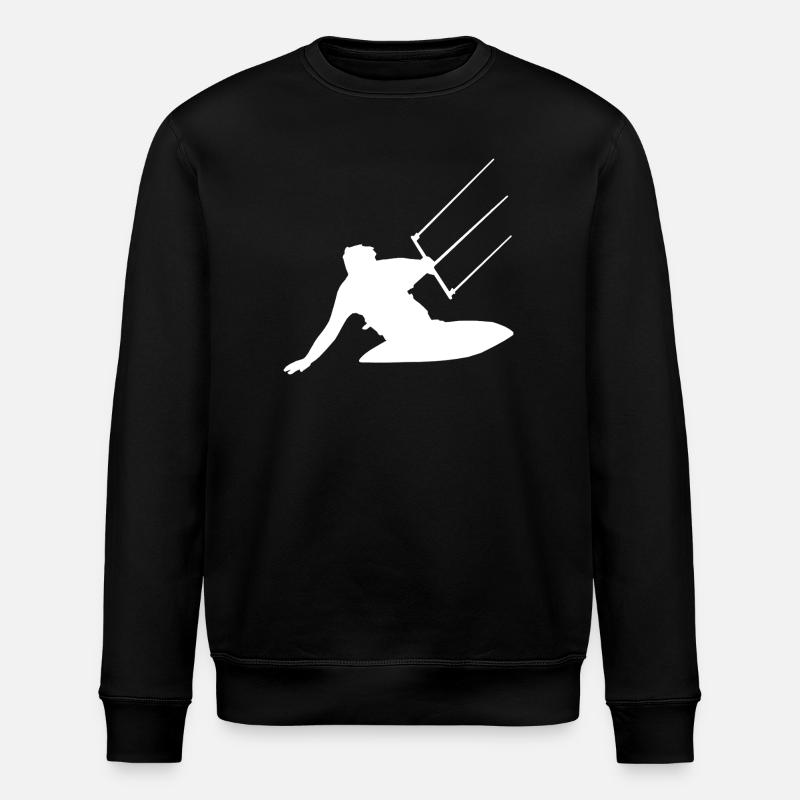 Kitesurfeur silhouette mer vagues aventure - Sweat bio ROLLER Stanley/Stella Unisexe - noir