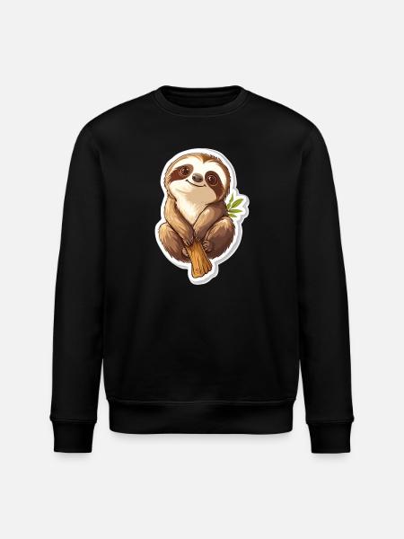 Sloth - Stanley/Stella ROLLER Unisex Organic Sweatshirt - black