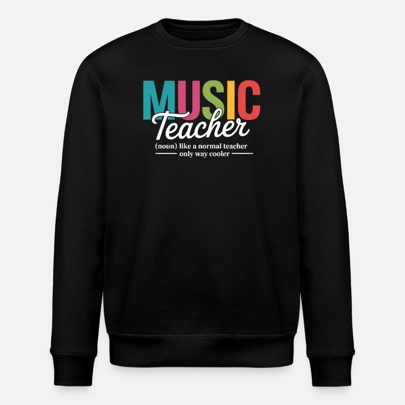 Lebendige Musiklehrer-Illustration - Stanley/Stella Unisex Bio-Sweatshirt ROLLER - Schwarz