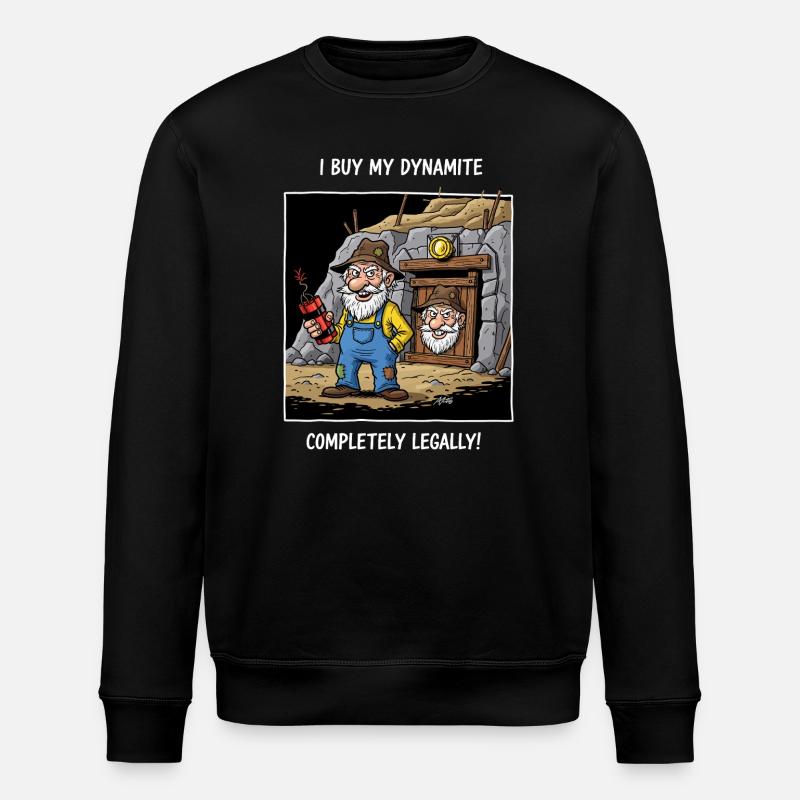 Dynamite Miner ! - Stanley/Stella ROLLER Unisex Organic Sweatshirt - black