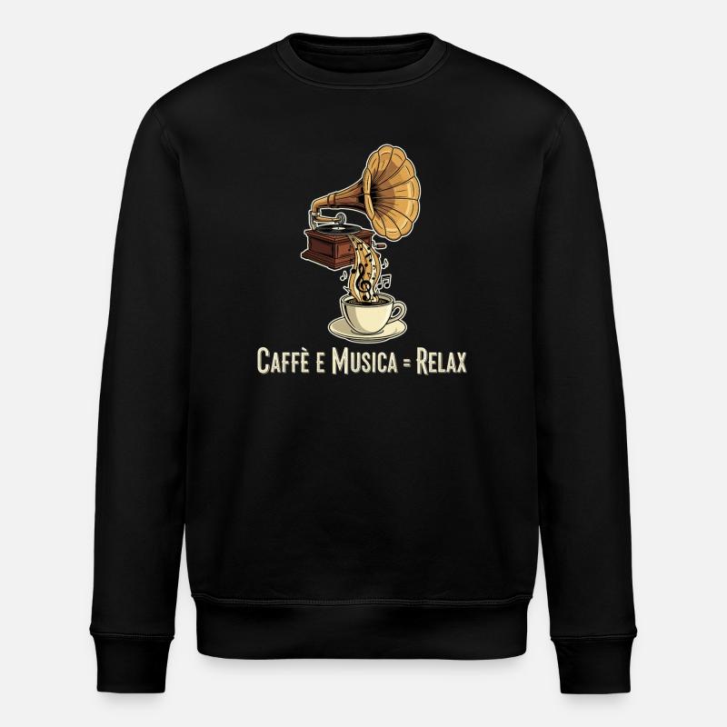 Caffè e Musica = Se détendre - Sweat bio ROLLER Stanley/Stella Unisexe - noir