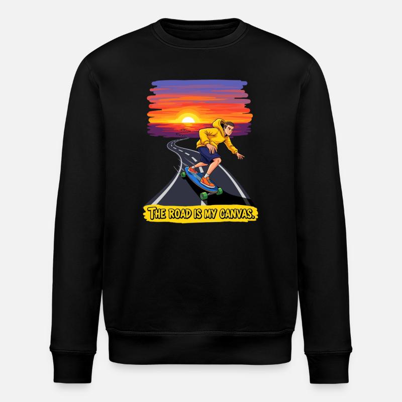 La route est ma toile - Sweat bio ROLLER Stanley/Stella Unisexe - noir