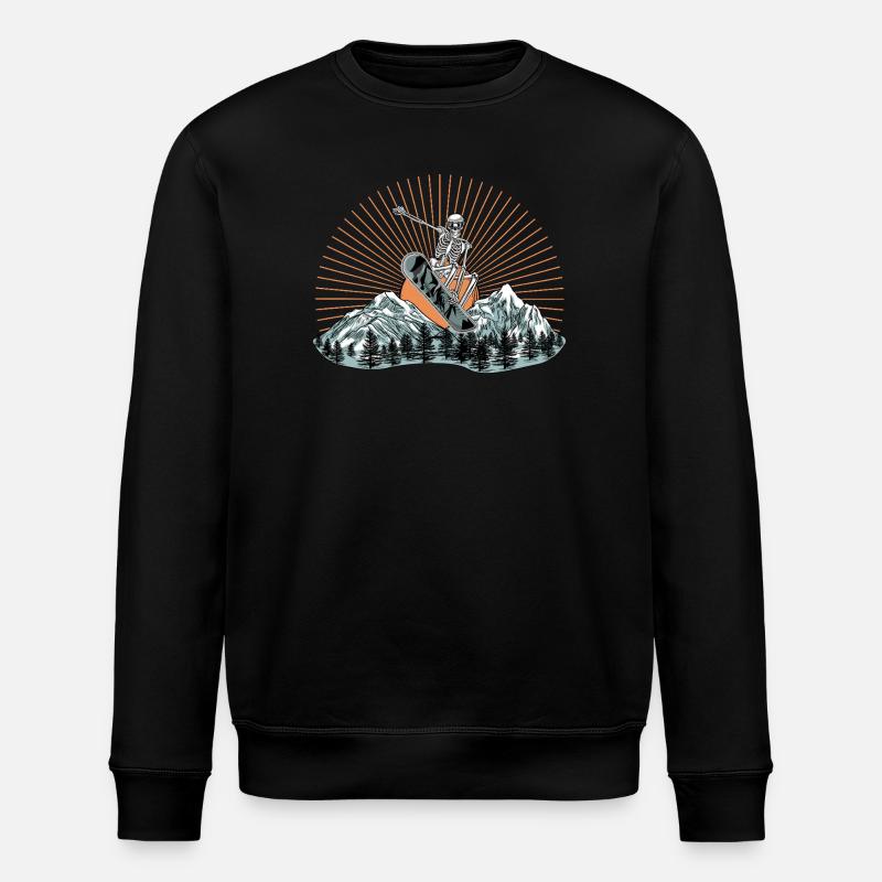 Kallio Surf Skelett Design - Stanley/Stella Unisex Bio-Sweatshirt ROLLER - Schwarz