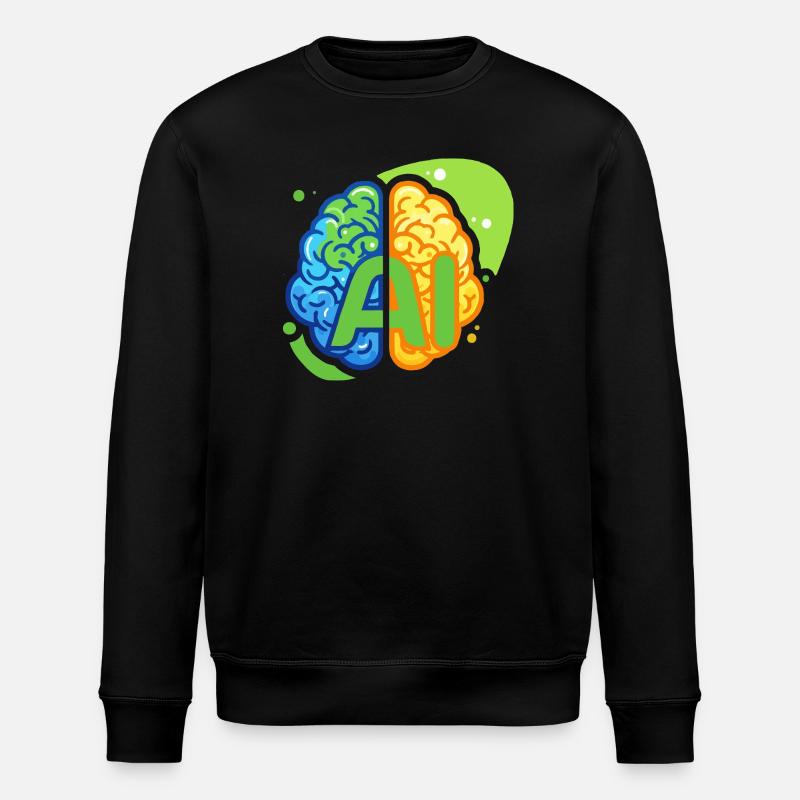 KI-Logo - Stanley/Stella Unisex Bio-Sweatshirt ROLLER - Schwarz