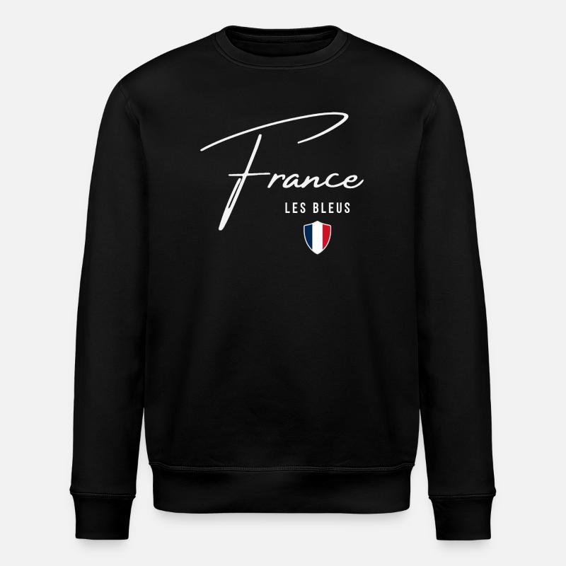 Frankreich, minimalistisches, elegantes Design - Stanley/Stella Unisex Bio-Sweatshirt ROLLER - Schwarz