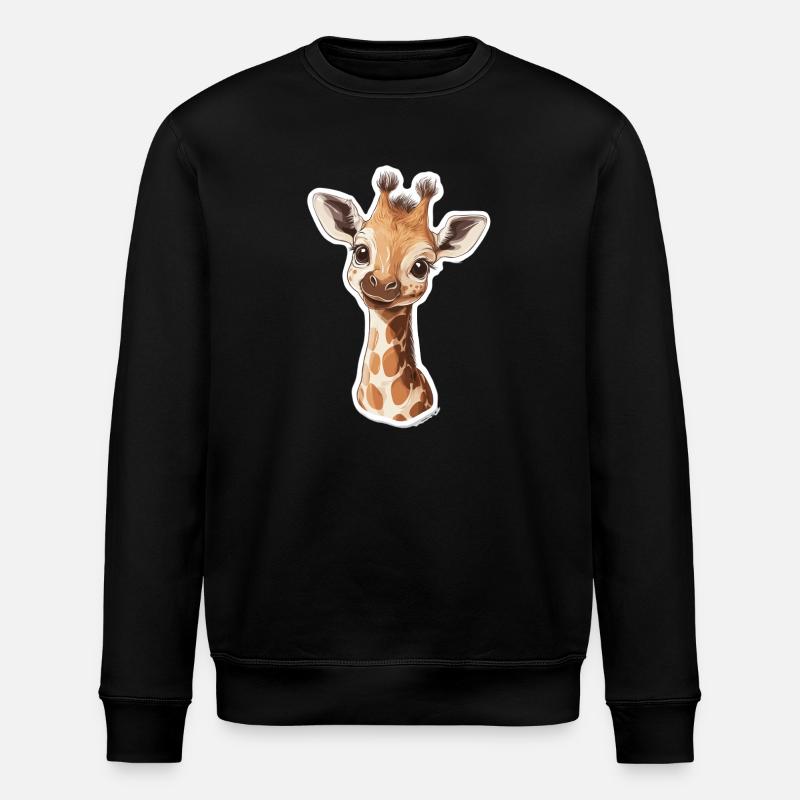 Giraffe - Stanley/Stella Unisex Bio-Sweatshirt ROLLER - Schwarz