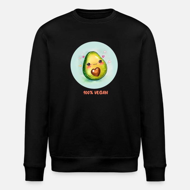 Avocat végétalien - Sweat bio ROLLER Stanley/Stella Unisexe - noir