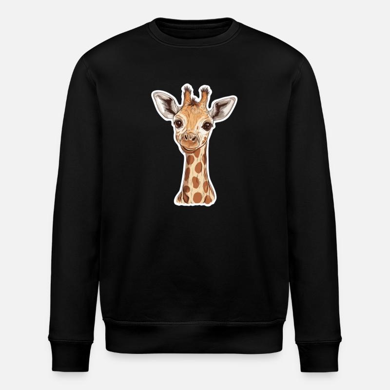 Giraffe - Stanley/Stella Unisex Bio-Sweatshirt ROLLER - Schwarz
