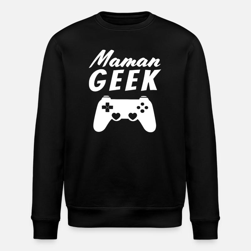 Geek-Mama - Stanley/Stella Unisex Bio-Sweatshirt ROLLER - Schwarz