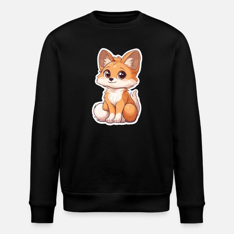 Fox - Stanley/Stella ROLLER Unisex Organic Sweatshirt - black