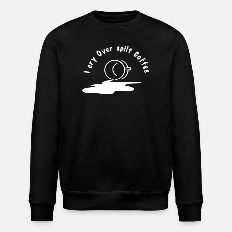 Cosmic Moon Coffee Design - Stanley/Stella ROLLER Unisex Organic Sweatshirt - black