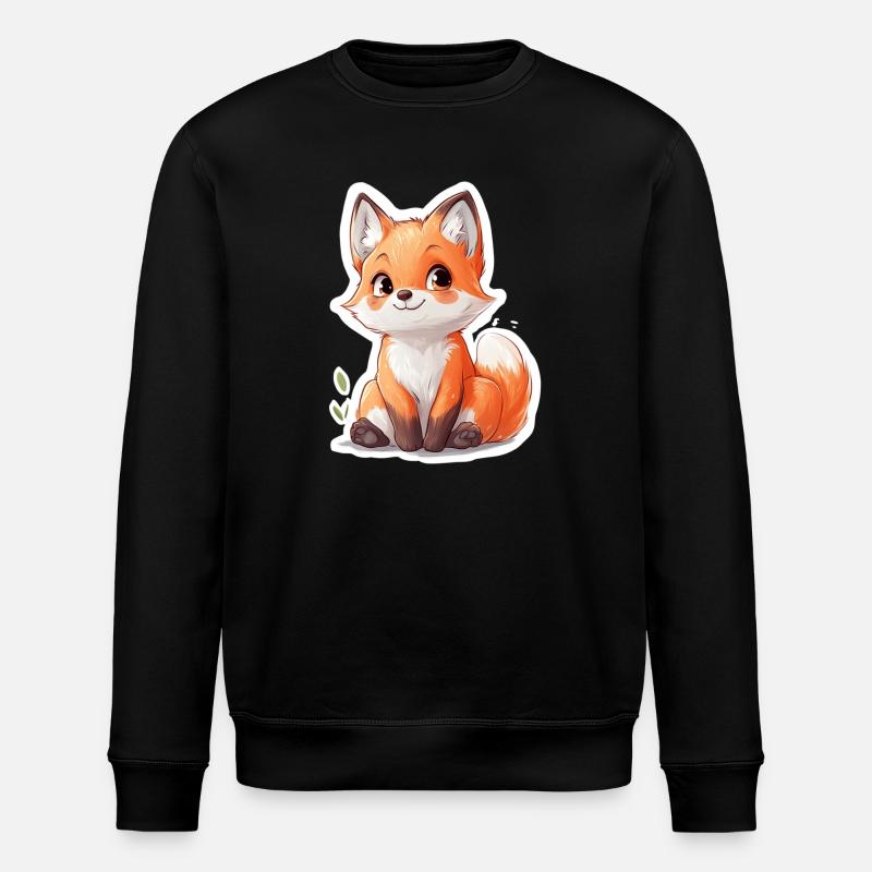 Fox - Stanley/Stella ROLLER Unisex Organic Sweatshirt - black