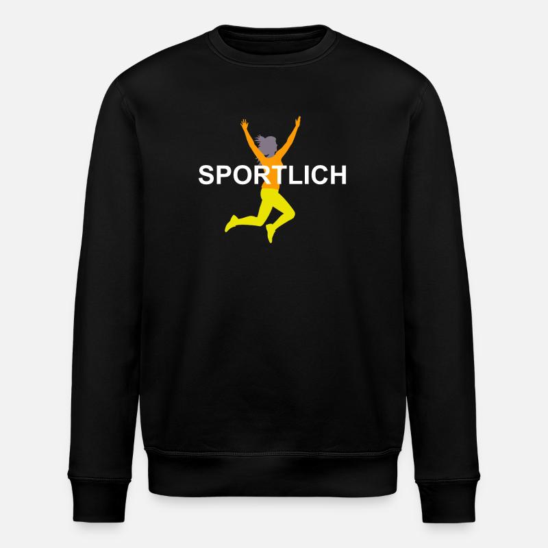 Dynamic Sprinter Illustration - Stanley/Stella ROLLER Unisex Organic Sweatshirt - black