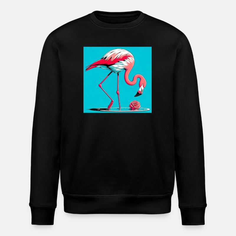 Flamingo - Stanley/Stella Unisex Bio-Sweatshirt ROLLER - Schwarz