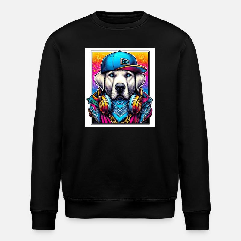 dog - Stanley/Stella ROLLER Unisex Organic Sweatshirt - black