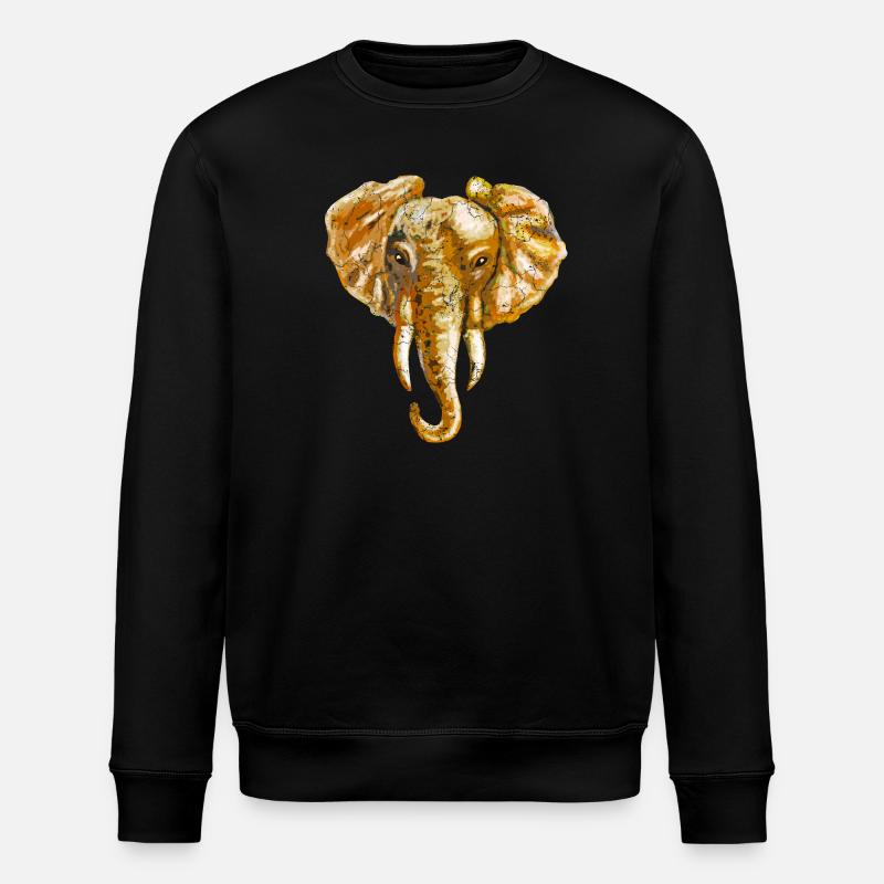 Elephant - Stanley/Stella ROLLER Unisex Organic Sweatshirt - black