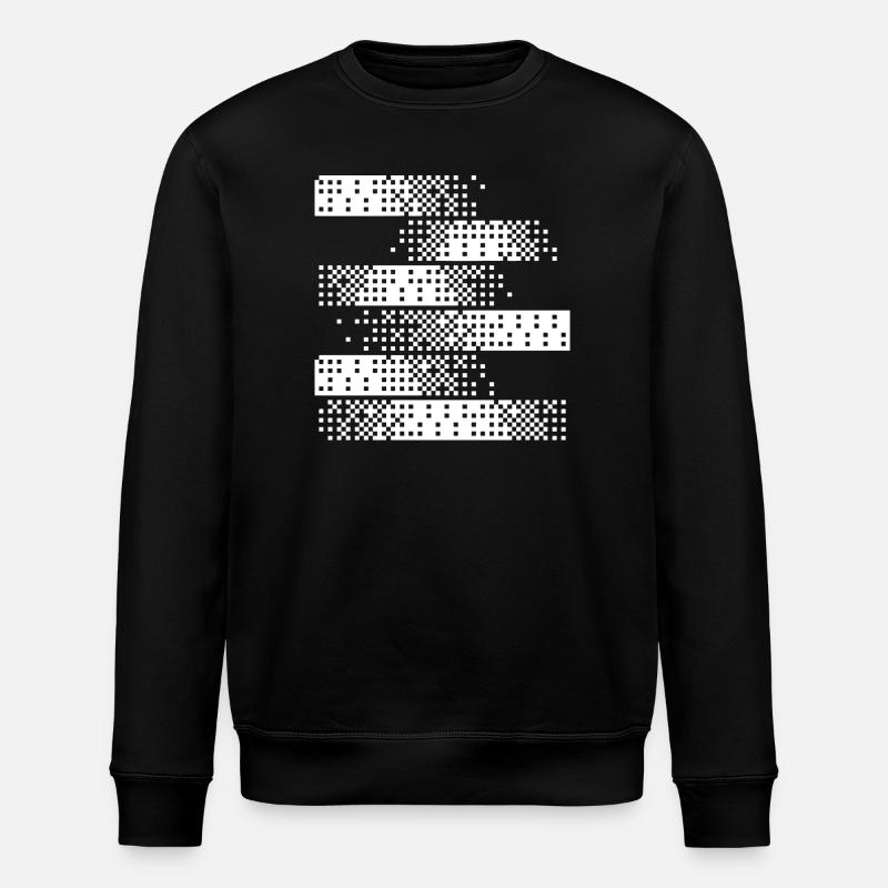 Abstract Digital Pixel Pattern - Stanley/Stella ROLLER Unisex Organic Sweatshirt - black
