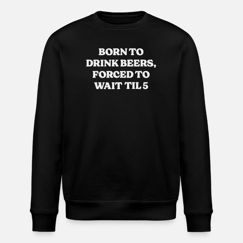 Humour alcool festif dynamique - Sweat bio ROLLER Stanley/Stella Unisexe - noir