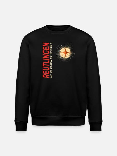 Reutlingen - Stanley/Stella Unisex Bio-Sweatshirt ROLLER - Schwarz