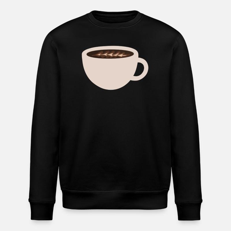 élégant café latte illustration d’art - Sweat bio ROLLER Stanley/Stella Unisexe - noir