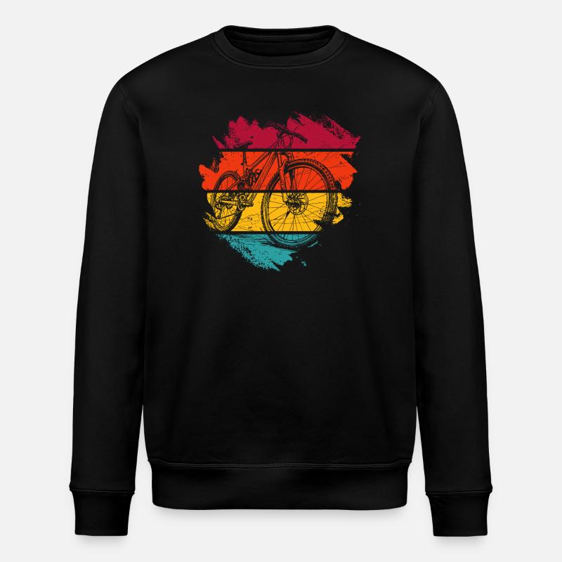 Rétro Vélo Vague Design Abstrait - Sweat bio ROLLER Stanley/Stella Unisexe - noir