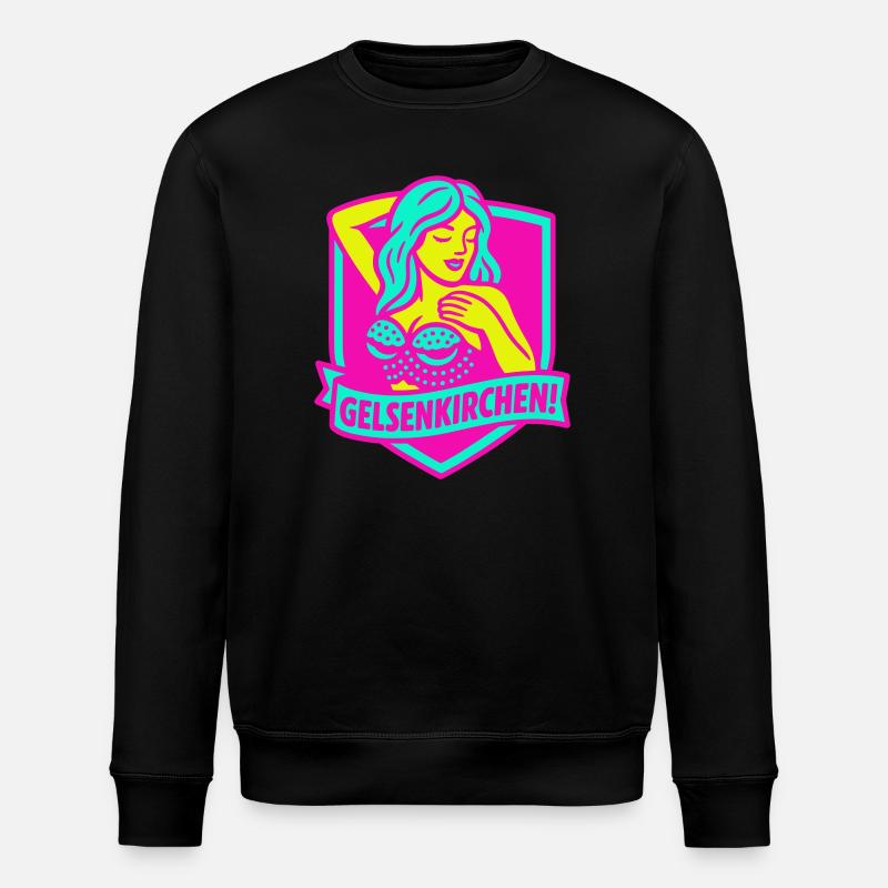 Gelsenkirchen Superstar in pink - Stanley/Stella Unisex Bio-Sweatshirt ROLLER - Schwarz