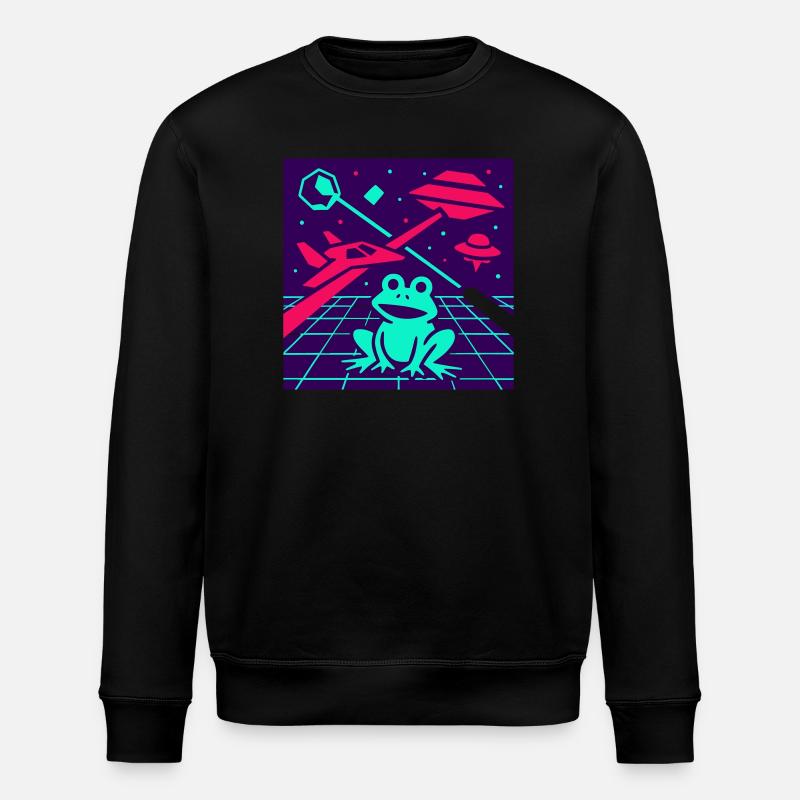 Space Frog - Stanley/Stella Unisex Bio-Sweatshirt ROLLER - Schwarz