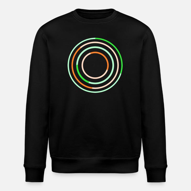 Abstraktes kreisförmiges Linienkunstdesign - Stanley/Stella Unisex Bio-Sweatshirt ROLLER - Schwarz