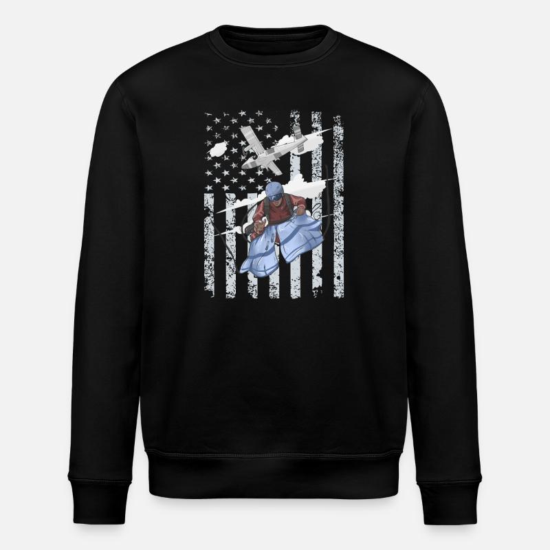 Fallschirmjäger Abenteurer - Stanley/Stella Unisex Bio-Sweatshirt ROLLER - Schwarz