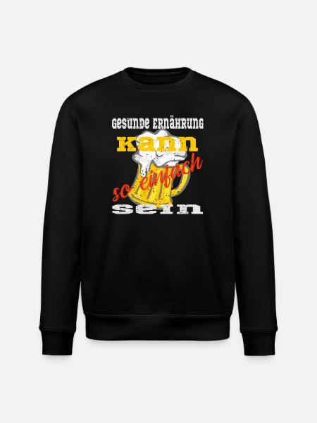 Bierkrug mit einem Spruch - Stanley/Stella Unisex Bio-Sweatshirt ROLLER - Schwarz