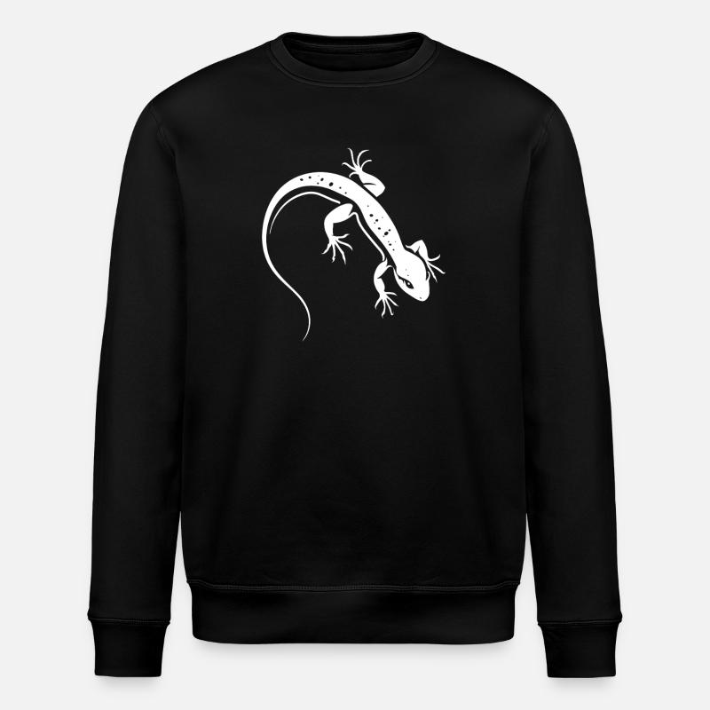 Lizard Silhouette Contrasting Salamander - Stanley/Stella ROLLER Unisex Organic Sweatshirt - black