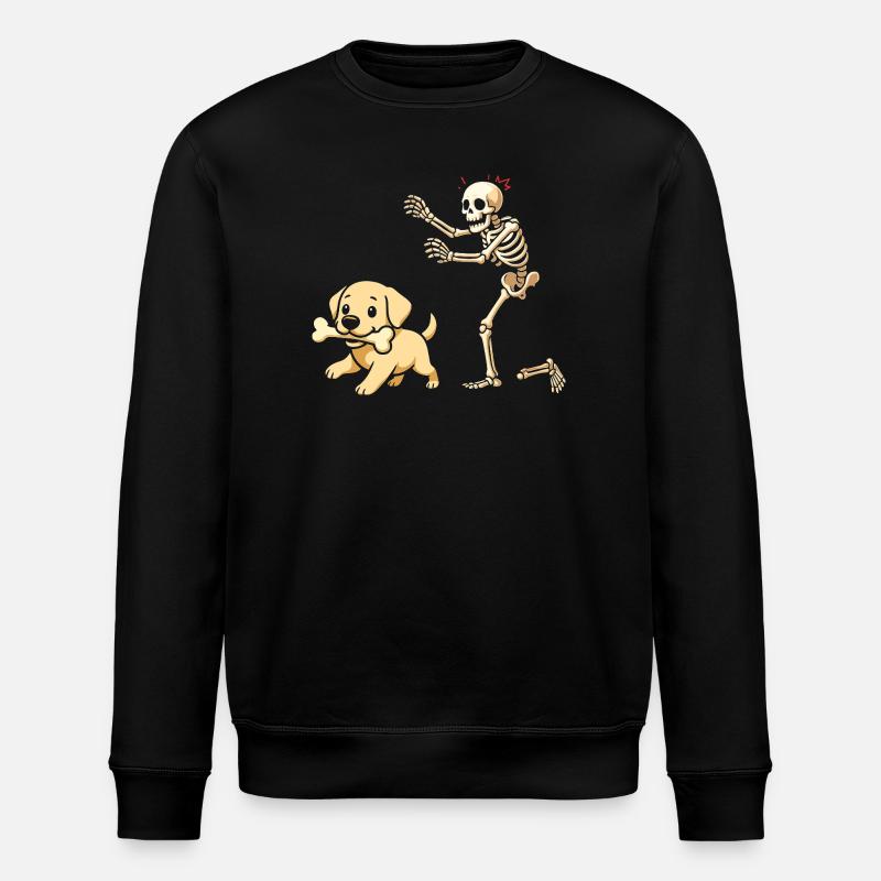 Squelette Chien Labrador Retriever - Sweat bio ROLLER Stanley/Stella Unisexe - noir
