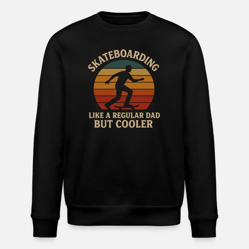 Skateboarding Dad Cool Retro Design - Sweat bio ROLLER Stanley/Stella Unisexe - noir