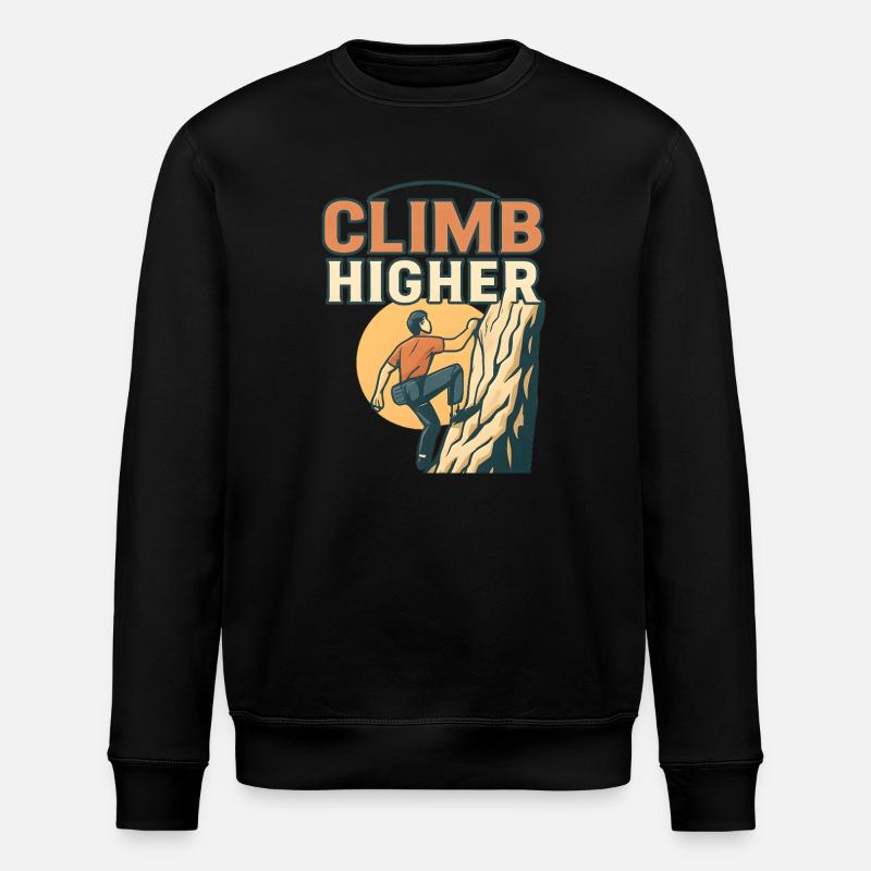 Kletterheld Motiv Design - Stanley/Stella Unisex Bio-Sweatshirt ROLLER - Schwarz