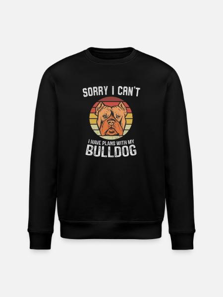 Humorous Bulldog Quote Illustration - Stanley/Stella ROLLER Unisex Organic Sweatshirt - black