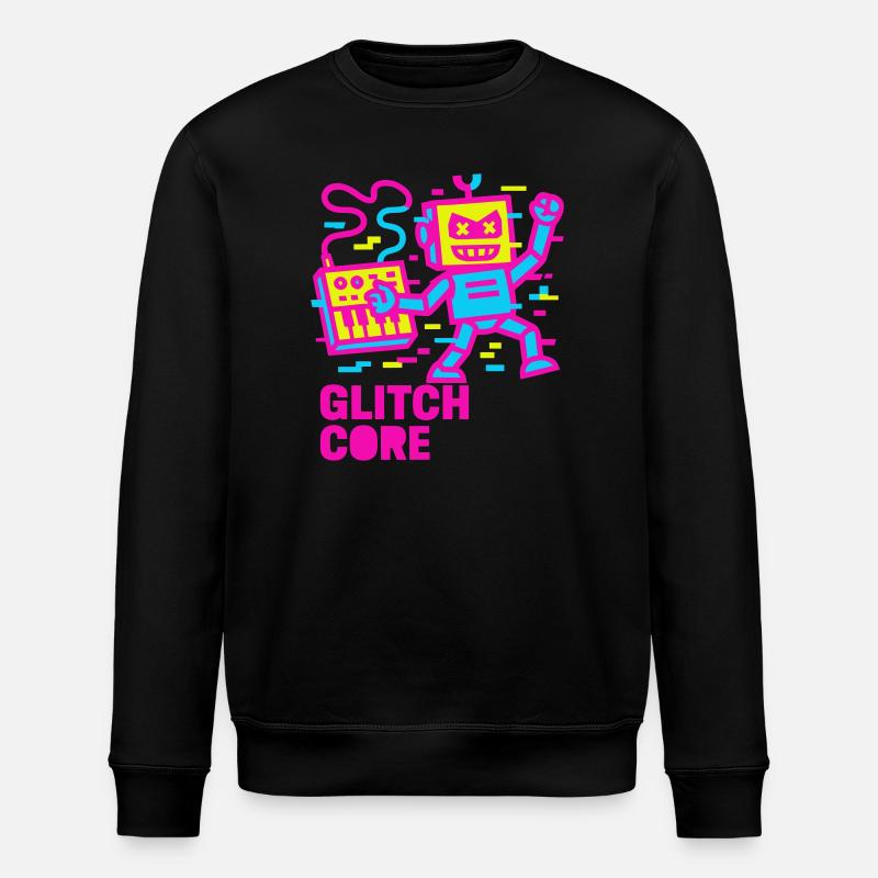 Glitchcore! - Stanley/Stella ROLLER Unisex Organic Sweatshirt - black